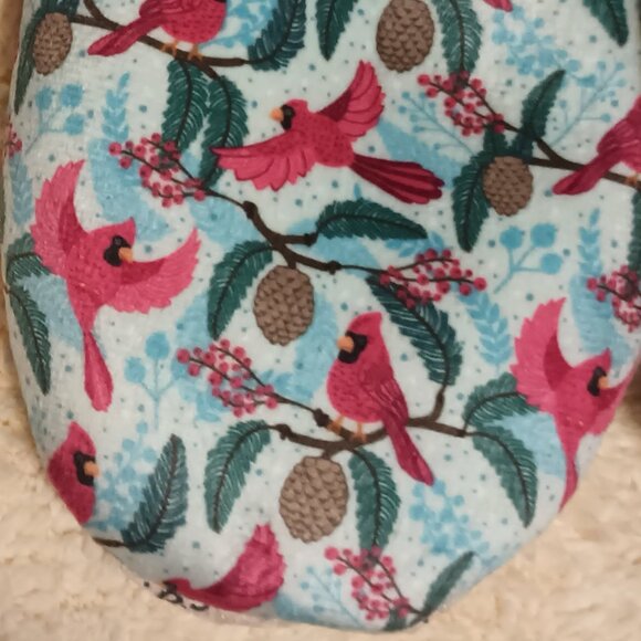 NEW Snoozies Cardinal Slipper Socks w/ Non-Skid Grips & Sherpa Lining, Lrg. 9-10 - Picture 10 of 11